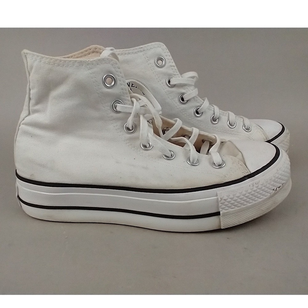 Converse Chuck Taylor All Star Lift 7 Platform High Top White Sneakers 560846F